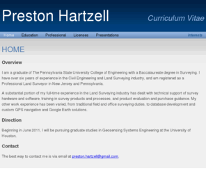 prestonhartzell.com: Preston Hartzell
Preston Hartzell's online resume