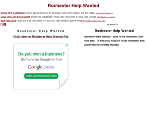 rochester-helpwanted.com: Rochester Help Wanted
Rochester Help Wanted - Rochester jobs posted daily.  It's free and easy to search for your perfect job in Rochester.   Rochester employers get great results; place an ad today.