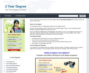 2-year-degree.com: 2 Year Degree - Two Year Degrees Online
Earn a 2 Year Degree Online from the comfort of home. Scholarships and financial aid available.