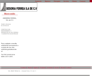 asesoriaferrea.com: Bienvenido a Asceoria S.A. de C.V.
SLOGAN
