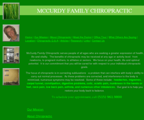 chiropractorindianola.com: McCurdy Family Chiropractic McCurdy Family Chiropractic
Serving people of all ages seeking a greater expression of life, health and vitality.