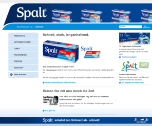 spalt-online.de: Startseite - www.spalt-online.de
Spalt - seit Generationen erfolgreich gegen Schmerzen