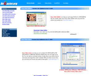 doeasier.org: Free AVI Splitter,MPEG Splitter,AVI MPEG RM WMV/ASF Joiner,Split Video File,AVI Converter
