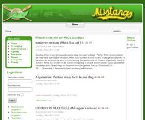 mustangs.nl: Welkom op de site van HSCV Mustangs
De homepage van Honk- en SoftbalClub Venlo Mustangs