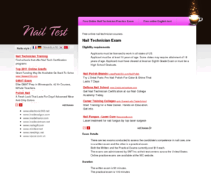 nailtest.com: Free nail test online, nail 900, nails exam,cau