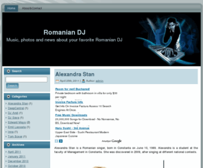 romaniandj.com: Romanian DJ's
A site where you can find news, pictures and singles from your favorite Romanian DJ.