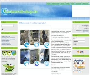 gartenwelt-shop.com: www.gartenwelt-shop.de - Verwirklichen Sie Ihr eigenes Gartenparadies • Webshop
Heissner, Heissner Pumpen, Heissner Zimmerbrunnen, Druckfilter, Druckfiltersets, Gartenteich, Pond, Pondshop, Koi, Koiteich