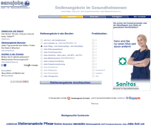 sanojobs.de: Jobs Pflege, Jobs Krankenschwester, Stellenangebote für Ärzte und Pfleger in der Jobbörse sanojobs.de
sanojobs Jobbörse - Jobs Pflege, Jobs Krankenschwester, Jobs Arzt, etc.)