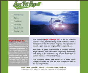 megafr8.com: Mega Fr8 Ways, Inc. Los Angeles, Long Beach - Clean Fleet
