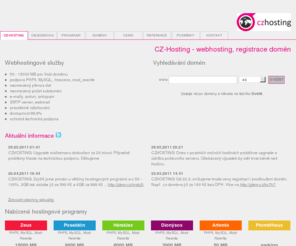 termalni-lazne.net: CZ-Hosting - webhosting, registrace domén
CZ-Hosting - kvalitní webhosting a registrace domén.