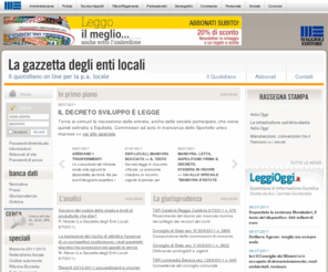 lagazzettadeglientilocali.com: Home page - La Gazzetta degli Enti Locali
La Gazzetta degli Enti Locali. Il nuovo quotidiano on line per la Pubblica Amministrazione diretto da Tiziano Tessaro