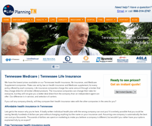 lifeplanningtn.com: Tennessee Health Insurance, Medicare Supplement, Life Insurance
Tennessee Health Insurance, Tennessee Medicare Supplement, Tennessee Life Insurance. Local in Cookeville Tennessee. Visit for instant quotes.