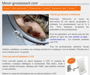 miroir-grossissant.com: Miroir grossissant et éclairant innovant
Miroirs grossissants et éclairants