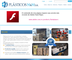 plasticosmym.com: LO DIFICIL LO HACEMOS FACIL Y LO IMPOSIBLE, UNA REALIDAD - Plásticos MyM, S.A
Plásticos M&M, S.A. es una empresa dedicada a brindar todos los servicios relacionados con el abastecimiento de envases plásticos e inyección con 27 años de experiencia.