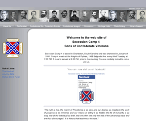 scv4.org: Secession Camp 4, Sons of Confederate Veterans
Secession Camp 4, Sons of Confederate Veterans.