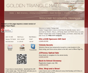 shopgoldentriangle.com: Welcome to Golden Triangle Mall with great shopping at many more great stores plus a food court and 8 fine eateries.
Stores, Events, Gift Cards, Leasing, Directions