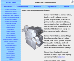 surekliform.org: Sürekli Form, Matbaa
Sürekli Form,  Form Matbaa,  form fiyatları, anlaşmalı matbaa, fatura, irsaliye, sevk irsaliyesi, irsaliyeli fatura, tahsilat makbuzu, , adisyon, gider pusulası, bordro zarfı