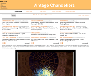vintage-chandeliers.org: Vintage Chandeliers - Find the Perfect Vintage Chandelier
Find the Perfect Vintage Chandelier to Match the Space You're Designing For at Vintage-Chandeliers.org