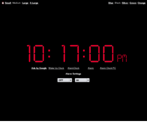 alarmdo.com: Online Alarm Clock
Online Alarm Clock - Free internet alarm clock displaying your computer time.