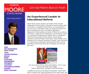 mooreforhisd.com: Harvin Moore - HISD Trustee, District 7
Harvin Moore - Harvin C. Moore, Houston ISD Trustee, District 7