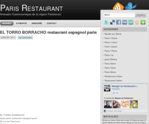 paris-restaurant.info: Paris Restaurant - Annuaire des Restaurants de Paris en vidéos !
Paris Restaurant vous propose de découvrir des restaurants ou bars en photos ou vidéos avec les avis de ces clients . Bon Appétit !