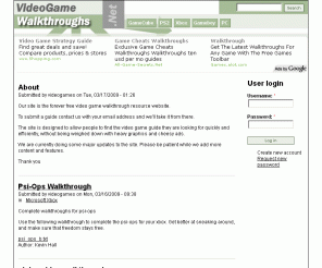 videogamewalkthroughs.net: VideoGame Walkthroughs.net | VideoGame Walkthroughs
