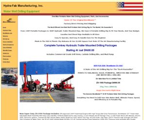 hydra-jett.com: Water Well Drilling Equipment Portable and Hydraulic Drill Rigs Geothermal Drill
Water well drilling equipment, geothermal drilling rig, portable and hydraulic drilling rigs, drill your own water well, lowcost high quality drilling tools and rigs, Guaranteed. Turn key ready to go drill rig, easy to operate. Drill ten inch borehole and install high yield water pump. Geothermal heating and cooling Made in USA DIY