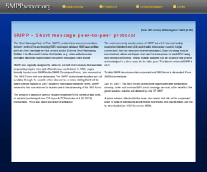 smppserver.org: SMPPserver.org - SMPP Server - Short message peer-to-peer protocol
SMPPserver.org - SMPP Server - Short message peer-to-peer protocol