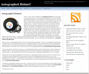 autographedhelmet.net: Autographed Helmet!
The best place on the Internet for an Autographed Helmet! Great Prices and 100% Authentic Guarantee!