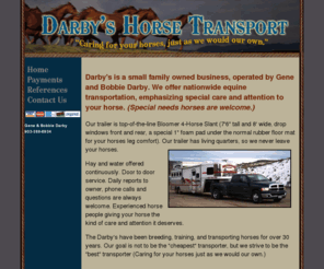 darbyshorsetransport.com: Darby's Horse Transport
Darby's Horse Transport.