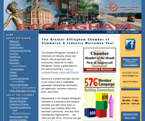 effinghamchamber.org: Effingham Chamber of Commerce & Industry
The Greater Effingham Chamber of Commerce and Industry is a business organization that protects, fosters, and enhances the success of our membership through a focused, collaborative effort.