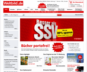 xn--schnppchenbcher-3kb92b.info: Weltbild.de - Bücher versandkostenfrei, DVDs, CDs, Spielzeug, PC Spiele und vieles mehr
Bücher portofrei bei Weltbild.de. Über 3 Mio. Artikel: Bücher, DVDs, CDs, Geschenke, Elektronik, Software & Spielwaren mit bis zu 50% Preisvorteil gegenüber früheren Ladenpreisen!