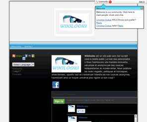 googli.info: Wikilooks, un moyen universel pour rigoler un bon coup ! - Site de wikilooks!
Wikilooks est un site web sans but lucratif voué à rendre public Le look des personnalités    ringards,politiques,show bisness,sportifs,fournissant ainsi un moyen universel pour rigoler un bon coup !