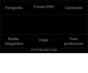 anteprimaimmagine.it: Anteprima Progetto Immagine
Anteprima Progetto Immagine, studio di fotografia e produzione video professionale. Troupe ENG, video istituzionali, post produzione, montaggi video, reportage fotografico, sport, cerimonie, still life, foto industriale, pubblicità, fotoritocco, fotografia in studio di posa e in esterni. Vasto archivio di eventi sportivi, spettacolo, folklore e cronaca. Digitalizzazioni e riversamenti video su DVD e VHS.