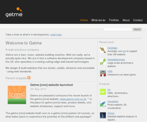 blaineshaw.com: Getme Web Solutions Limited
We design & build websites that are simple, usable, attractive and accessible - using web standards.