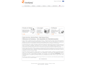 freundlichkeit.org: Touch screen kiosks, Digital signage, Internet kiosk software - friendlyway
friendlyway ist eines der führenden Unternehmen für touch screen kiosks, digital signage Lösungen und Internet Kiosk Software in Europa, Asien und den Amerikas.