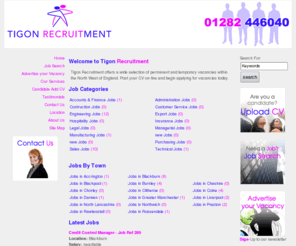 tigonrecruitment.co.uk: Jobs in Preston | Jobs in Blackburn | Jobs in Rochdale | Jobs in Bolton | Jobs in Bury | Tigon Recruitment
Tigon Recruitment is an employment agency offering jobs in Preston, Jobs in Blackburn, Jobs in Rochdale, Jobs in Bolton and Jobs in Bury. Search for job vacancies online today. 