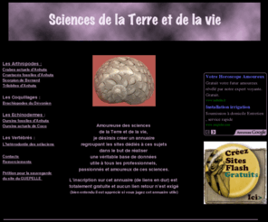 sciences-de-la-terre.com: Page d'accueil de Sciences de la Terre et de la Vie
Annuaire dédié aux sciences de la Terre et de la Vie