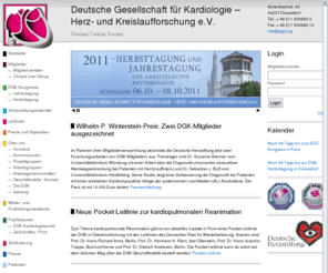 gscardio.org: Deutsche Gesellschaft fÃ¼r Kardiologie - Herz- und Kreislaufforschung
Aktuelle Homepage der Deutschen Gesellschaft fÃ¼r Kardiologie - Herz- und Kreislaufforschung e.V.