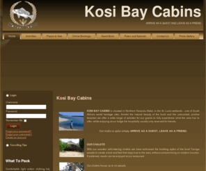 kosibaycabins.com: Kosi Bay Cabins
Kosi Bay Cabins, Fishing, Camping, Hiking