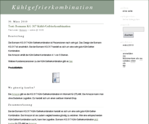 kuehlgerfrierkombination.net: Kühlgefrierkombinationen
Test und Vergleich von Kühlgefrierkombinationen