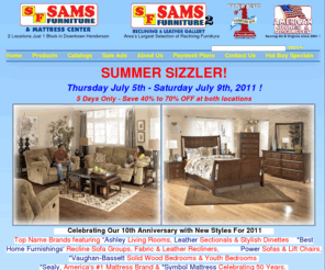 samsfurniturenc.com: Sams Furniture Company in Henderson, North Carolina - Home
Save 40-60% OFF or more everyday Independently owned and operated since 2001 Sams Furniture Company is your FURNITURE and MATTRESS store located in DOWNTOWN Historic Henderson with 2 locations just 1 block apart We showcase over 30,000 sg ft of product from top manufacture's nationwide known for Quality, Style, and the best Value Special orders welcomed and we can arrange shipping nationwide We provide same day pick up or next day delivery with no delays  