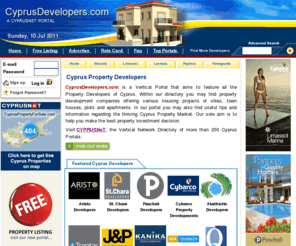 toponyms.com: Cyprus Property Developers
Cyprus Property For Sale by Cyprus Developers. Use Cyprus Property Developers to find Villas, Houses, Apartments, flats, land, commercial property and offices to Buy or Rent