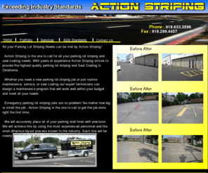 stripeamericainc.com: Action Striping
Action Striping, Oklahoma's first choice in parking lot striping and seal coating. 918-633-3596