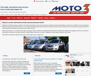 szkolenie-kierowcow.biz: Ośrodek szkolenia kierowców Moto3
Strona firmowa ośrodka szkolenia kierowców Moto3 Krasuski, Matusiak Sp.j. Można tutaj znaleźć podstawowe informacje o trudnym procesie jakim jest szkolenie kierowców. Strona zawiera również dane kontaktowe ośrodka Moto3 oraz ciekawe informacje dotyczące samego egzaminu na prawo jazdy