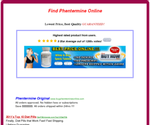 findphentermineonline.com: Find Phentermine Online
 findphentermineonline is your first and best source to find phentermine 37.5 cheap.