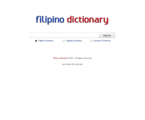 pinoydictionary.com: Pinoy Dictionary
The Philippines largest online dictionary. Search for word definitions in Filipino, Tagalog, Cebuano, or in English.