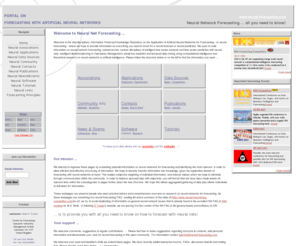 forecasting-lab.com: Neural Network Forecasting ... all you need to know!
Portal on Forecasting with Artificial Neural Networks - All you need to know about Neural Forecasting ... Tutorial on how to Forecast with Neural Nets, Associations, free Neural Forecasting Software, News & Conference announcements, Books and Papers on on Neural Nets for Forecasting, Prediction and time series analysis.