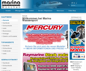 marinawassersport.de: Startseite
Sportboote, Schlauchboote, Motorboote, Gebrauchtboote, Quicksilver, Bombard, Zodiac, SeaDoo, Maxum, Mercury, Yamaha, Sportboote, Schlauchboote, Aussenborder