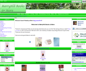 merryhillbooks.net: MerryHill Books & More
MerryHill Books & More :  - Bibles Books Clothing Misc Children's Games Media Homesteading & Farming Songbooks and Hymnals shop, online shopping, Christian books, Bibles, Christian book store, wooden toys, tee shirts, cards, bookmarks, bible covers